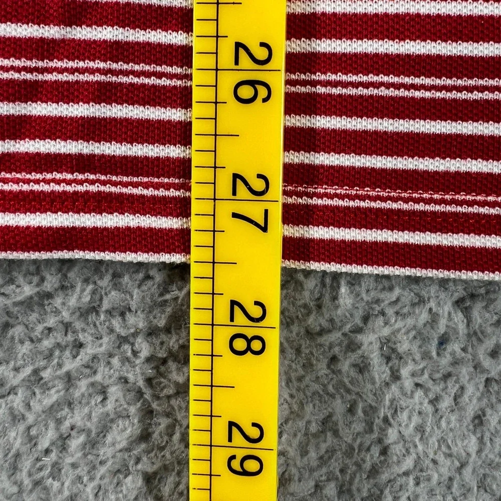 Ralph Lauren Polo Dress Girls 5 Red White Striped Short Sleeve Cotton Pony Logo‎